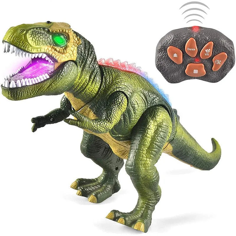 Remote Control T-Rex Dinosaur with LED Light, Walking & Roaring Realistic Dinosaur Toys | Ka-mostore