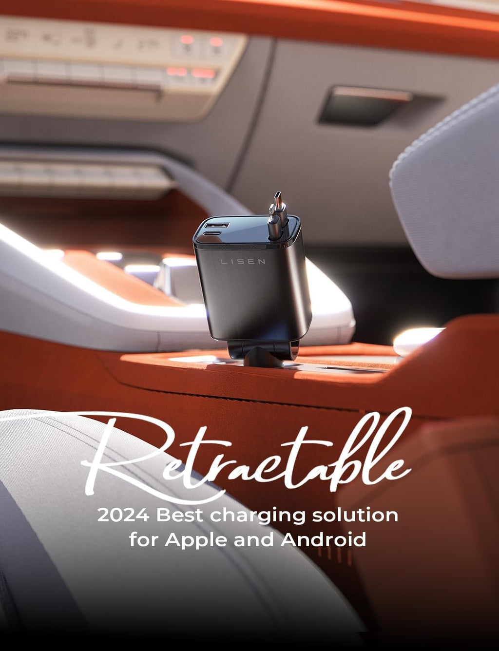 Retractable Car Charger 69W USB C | Ka-mostore