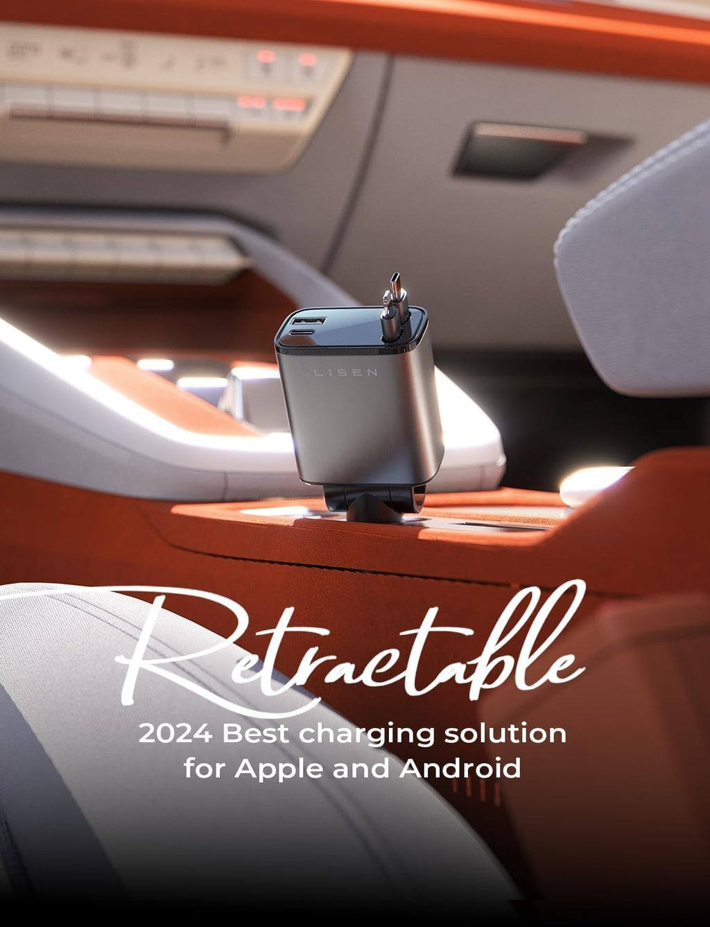 Retractable Car Charger 69W USB C | Ka-mostore