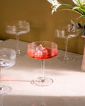Ribbed Coupe Cocktail Glasses - Set of 6 | Ka-mostore