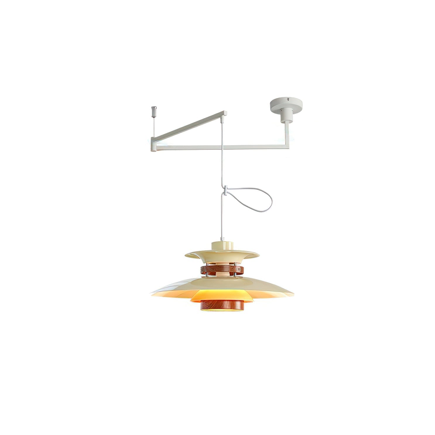 Rotating LED Pendant Light with Adjustable Brightness and Minimalist Style | Ka-mostore