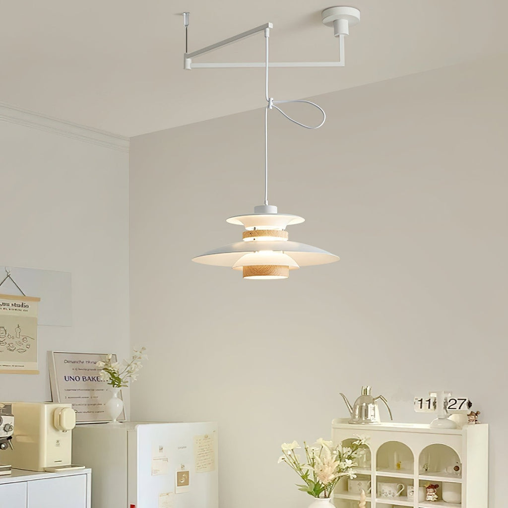 Rotating LED Pendant Light with Adjustable Brightness and Minimalist Style | Ka-mostore
