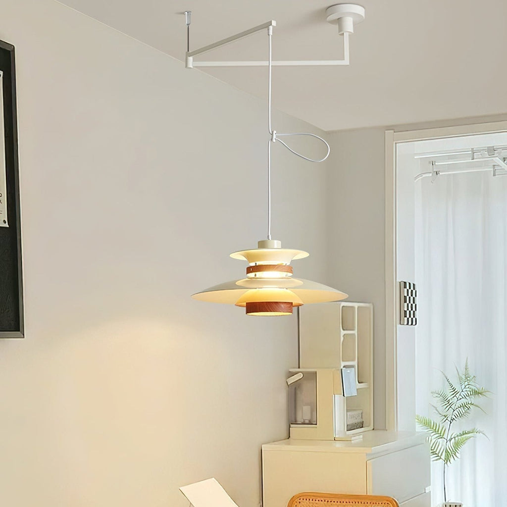 Rotating LED Pendant Light with Adjustable Brightness and Minimalist Style | Ka-mostore