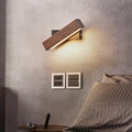 Dřevěná otočná LED nástěnná lampa do ložnice a obývacího pokoje, moderní design