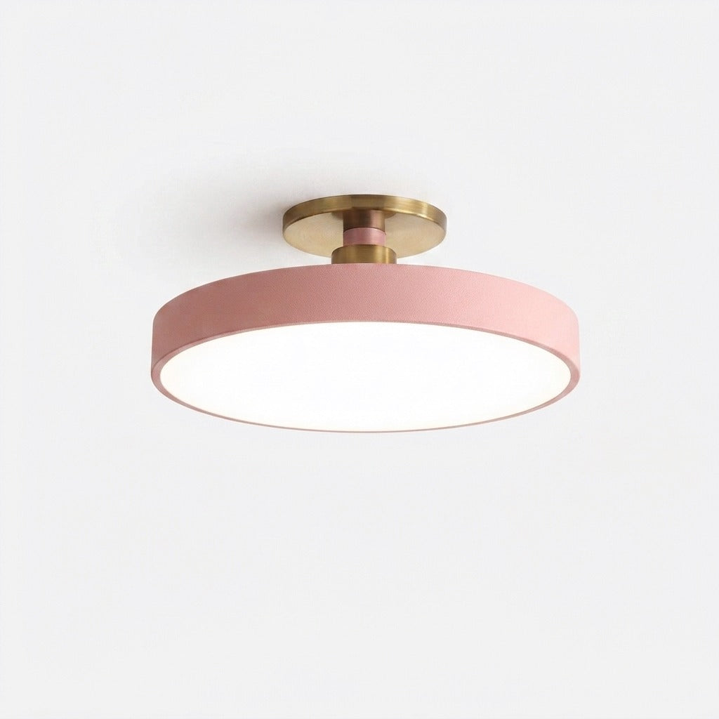 مصباح سقفي دائري LED بقطر 30 cm - تثبيت ملاصق من النحاس المصقول وتصميم نحيف