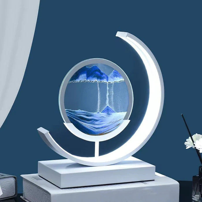 LumenVale Sandscape Lamp With Moving Sand Patterns For Calming Spaces In Modern Homes And Offices