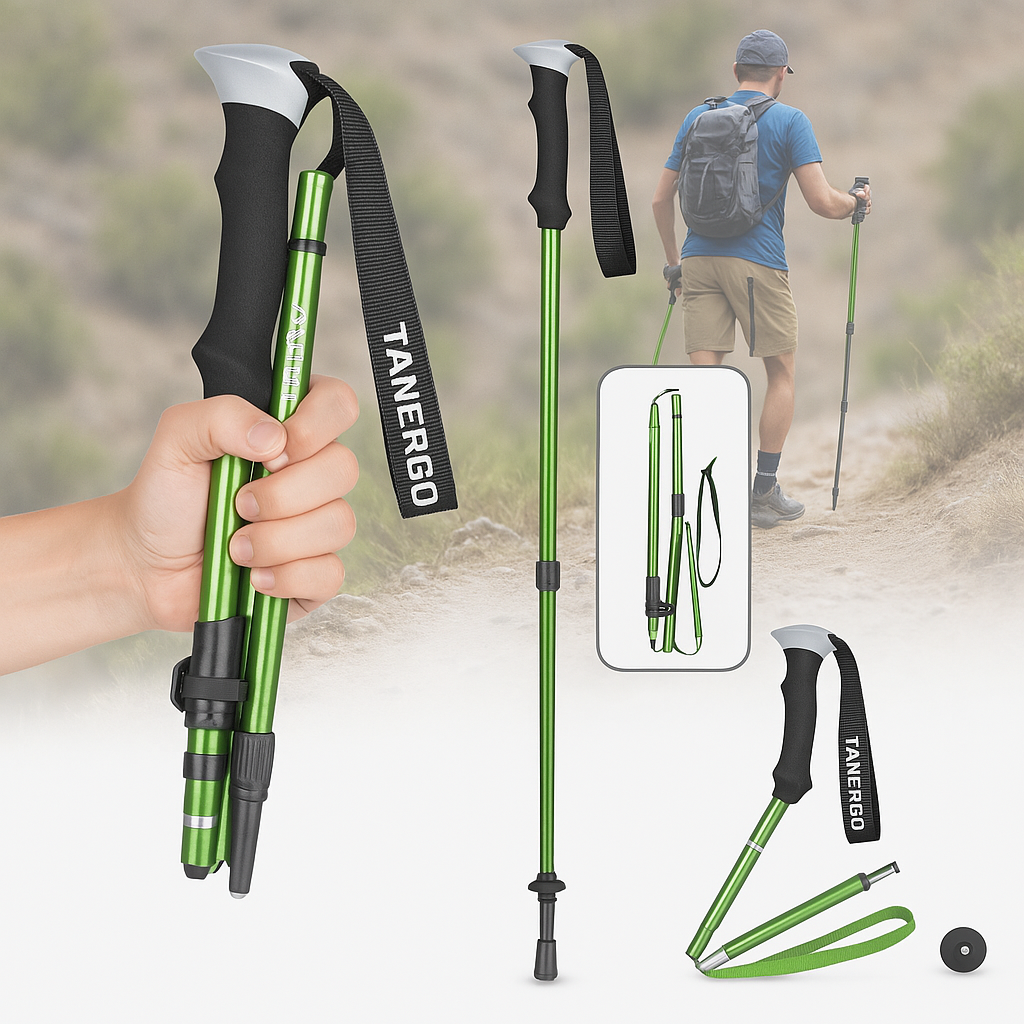 Lightweight Adjustable Folding Trekking Poles For Hiking