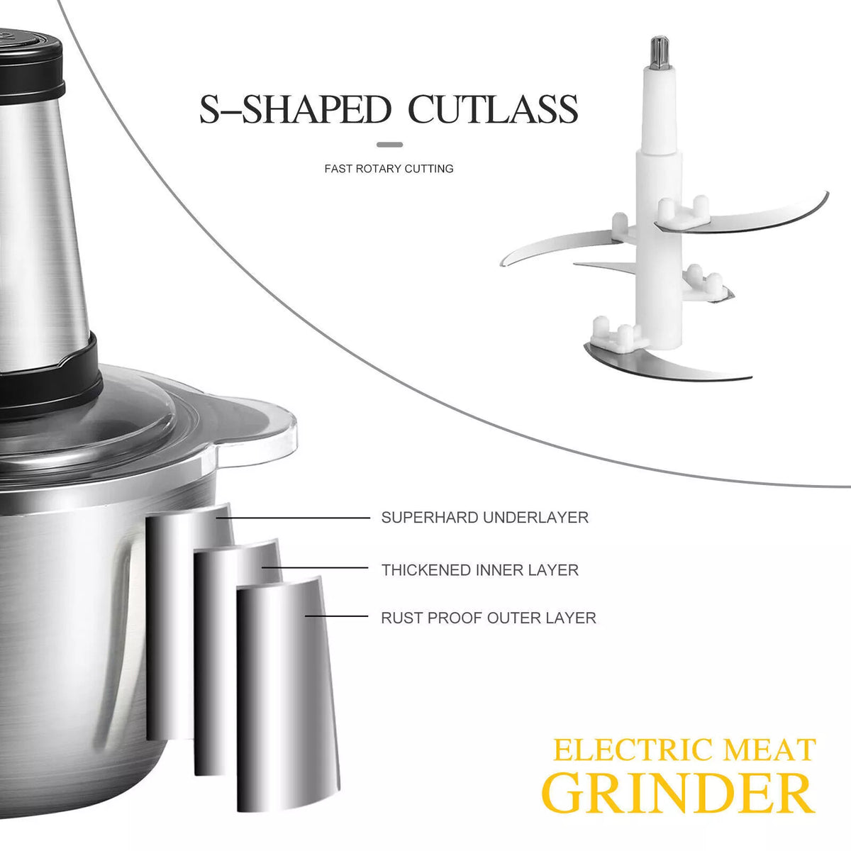 NovaBlend 2L-matblender — 300 W motor, 4D-blader i rustfritt stål
