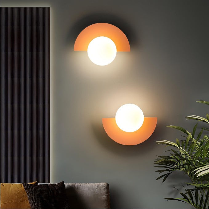 Aurelia Nordic Semicircular LED Wall Light For Living Areas That Delivers A Soft Even Glow