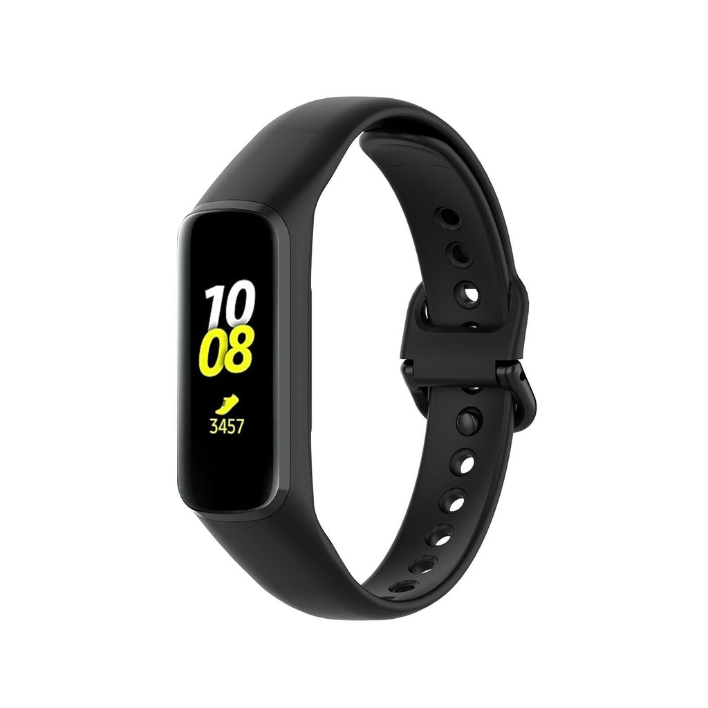 Czarna silikonowa opaska Samsung Galaxy Fit 2 — kompatybilny pasek zamienny
