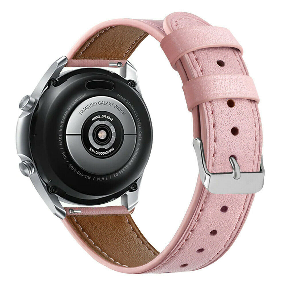 Moderní kožený řemínek Samsung Galaxy Watch 3 41 mm v růžové barvě