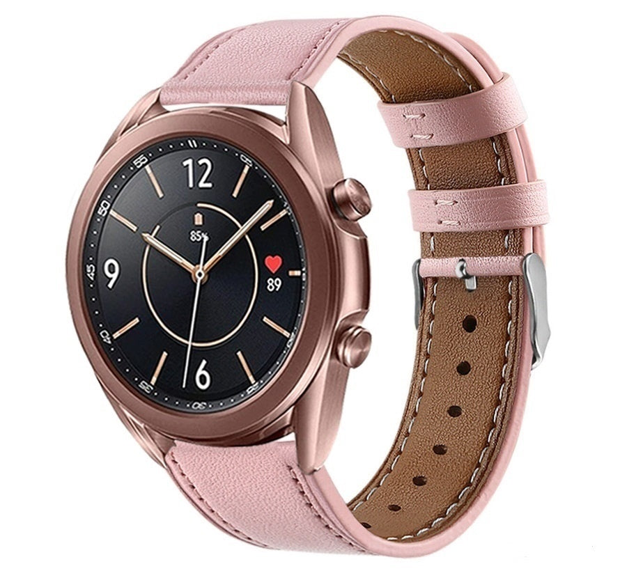Moderní kožený řemínek Samsung Galaxy Watch 3 41 mm v růžové barvě