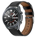 Samsung Galaxy Watch 3 45 mm-armband, modernt svart läder