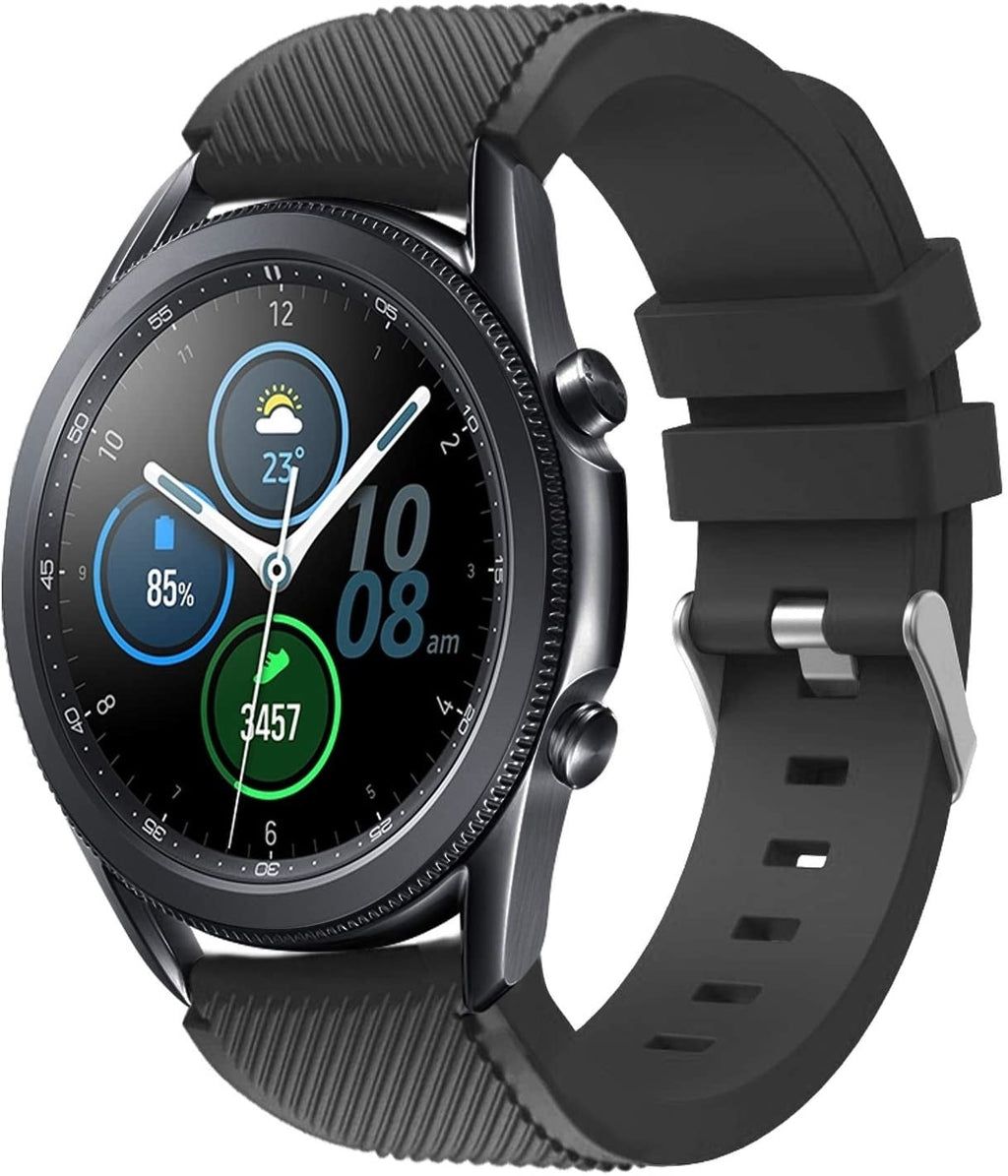 Samsung Galaxy Watch 3 45mm Durable Black Silicone Strap