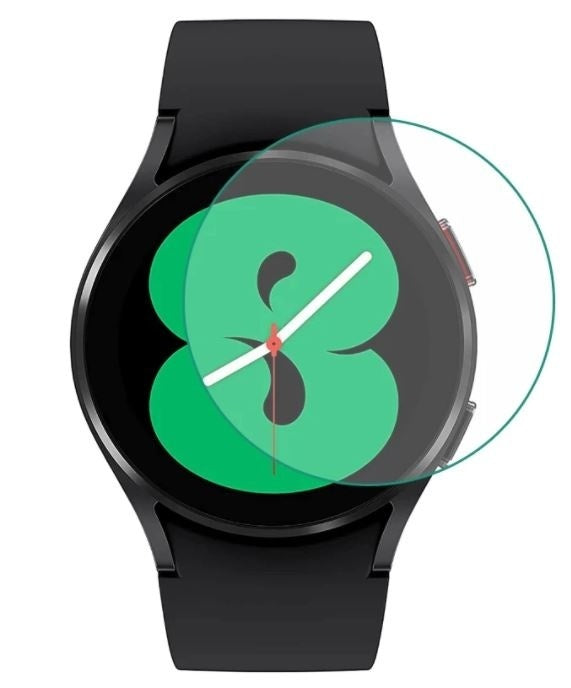 Protection d’écran en verre transparent pour Samsung Galaxy Watch 4 44 mm — Résistante aux rayures, protection contre les chocs