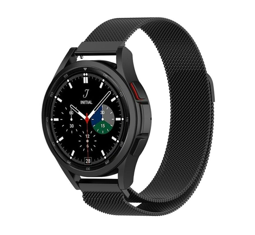 Černý magnetický milánský řemínek pro Samsung Galaxy Watch 4 Classic 46 mm