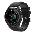 Bracelete de silicone preta para Samsung Galaxy Watch 4 Classic de 46 mm — fivela segura