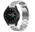 Samsung Galaxy Watch 4 Classic 46 mm-es ezüst színű rozsdamentes acél láncszíjjal