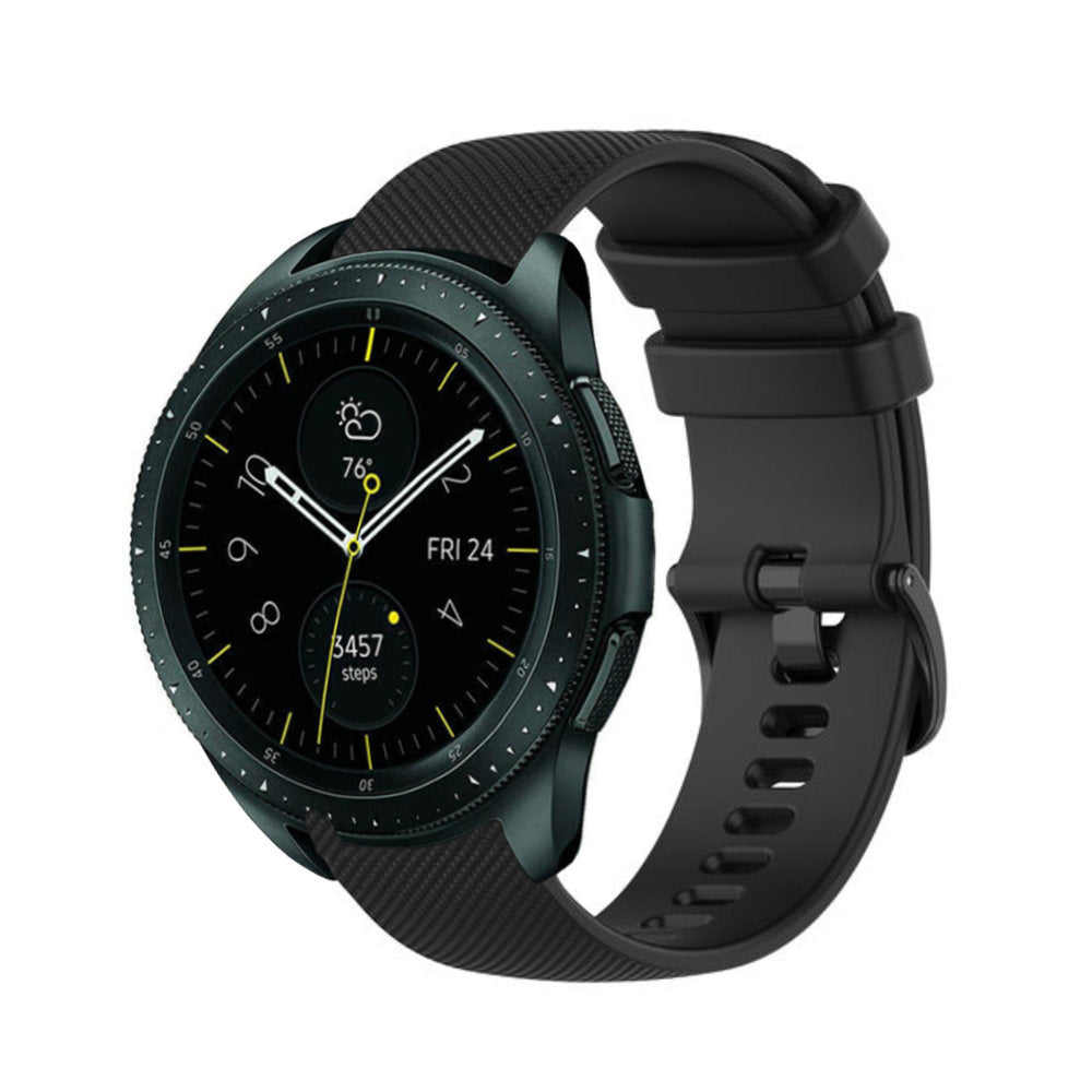 Samsung Galaxy Watch 42mm Strap — Premium Black Silicone