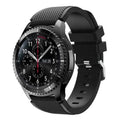 Ersatzarmband aus Silikon für Samsung Gear S3 — Schwarz, 22 mm breit
