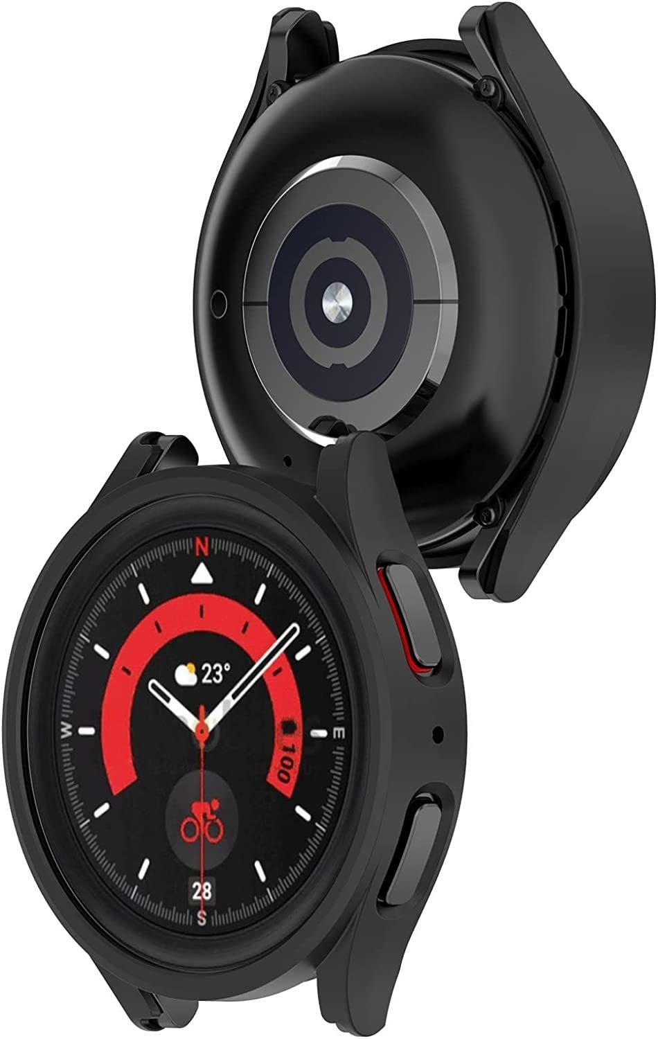 Fekete védő kemény tok Samsung Galaxy Watch 5 Pro készülékhez