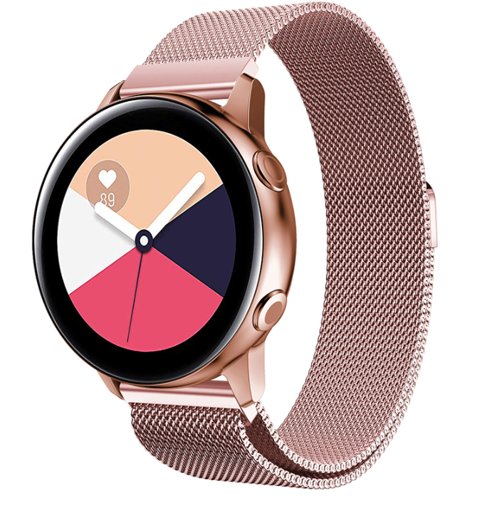 Růžový milánský řemínek pro Samsung Galaxy Watch Active