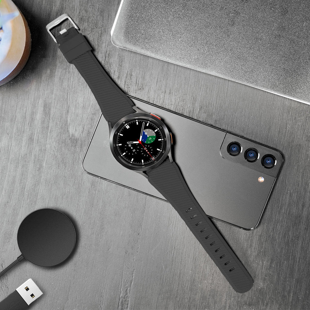 Cinturino di ricambio in silicone nero per Samsung Galaxy Watch 6 Classic da 47 mm