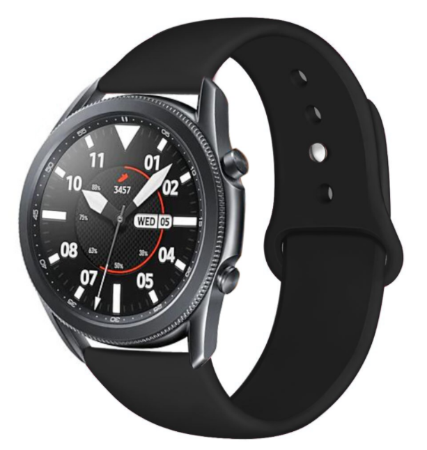 Černý sportovní řemínek k hodinkám — náhradní řemínek pro Samsung Galaxy Watch 3 45mm