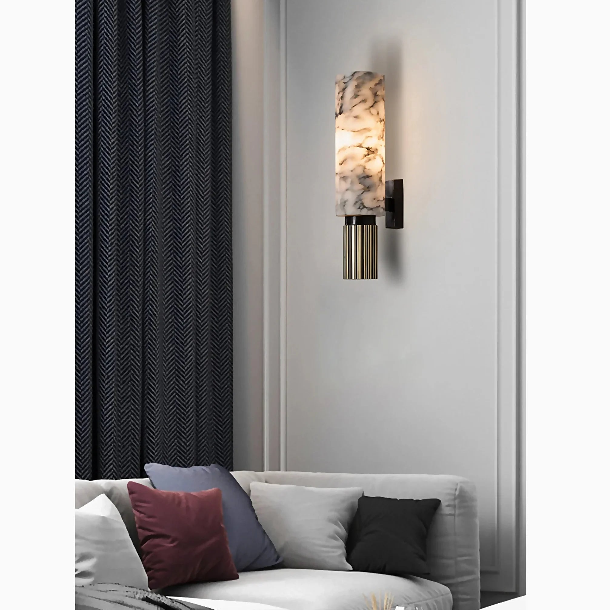 Dimmable Astra Wall Lamp In Marble Finish For Living Rooms And Entryways Modern Style Accent For Walls