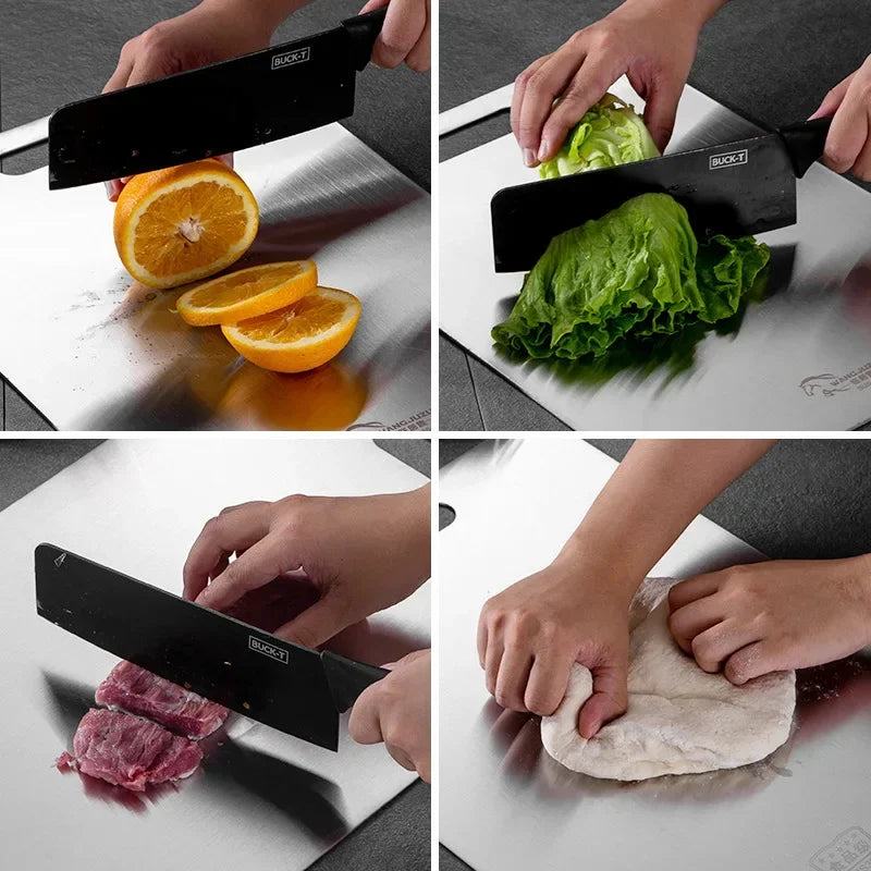 EdelBrett Stainless Steel Cutting Board — Odor-Resistant, Warp-Resistant Surface