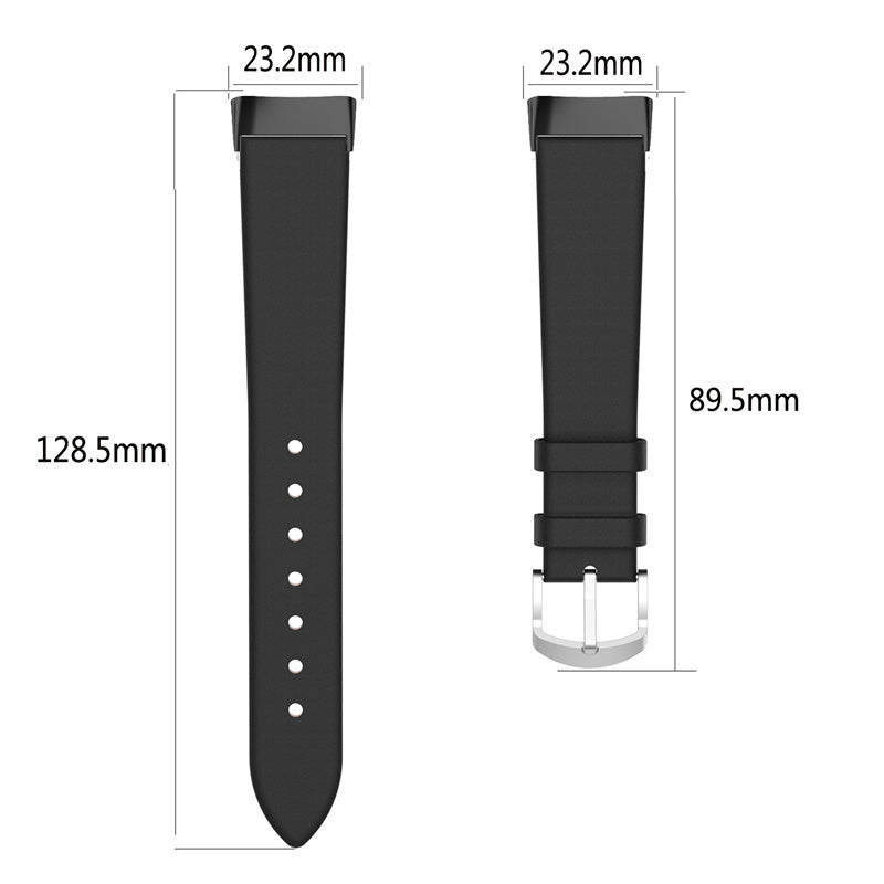 Classic Black Leather Strap Fitbit Charge 5