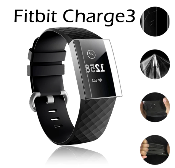 Beskyttelsesfilm til Fitbit Charge 4-skærm — gennemsigtigt selvklæbende cover