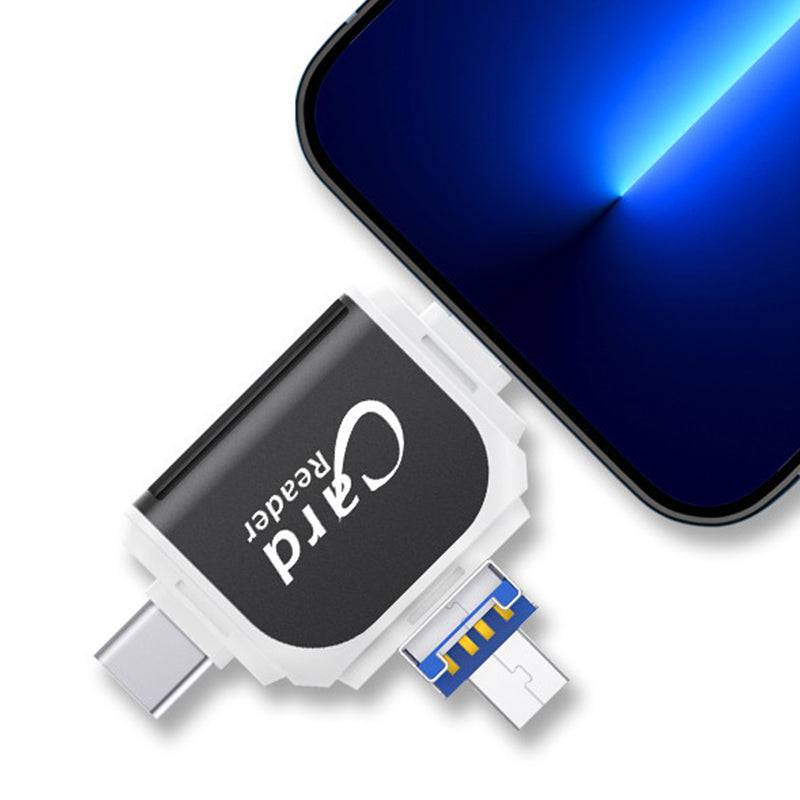 FlexiLink 4-in-1 SD Card Reader — Multi-Device Card Adapter