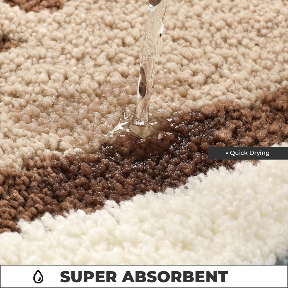سجادة حمّام مميّزة بنقوش آثار أقدام على الشاطئ - 20"x31" | Ka-mostore