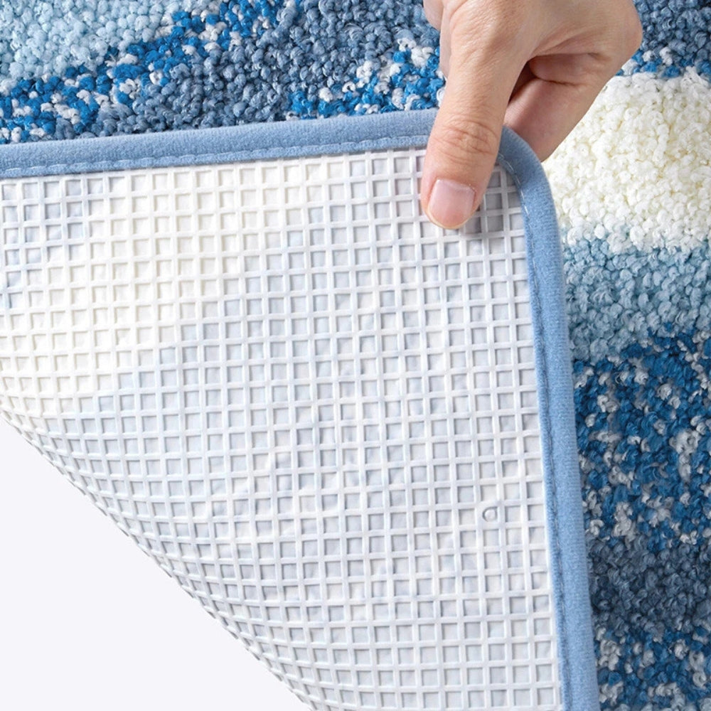 سجادة حمّام مميّزة بنقوش آثار أقدام على الشاطئ - 20"x31" | Ka-mostore