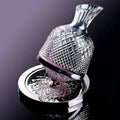 Crystal Wine Decanter 1500ml With 360 Degree Rotating Base Transparent Glass