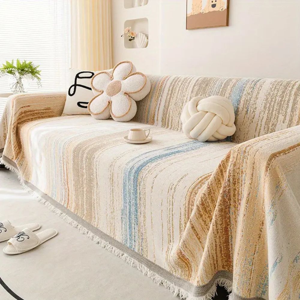 Serene Stripes Sofa Cover | Ka-mostore