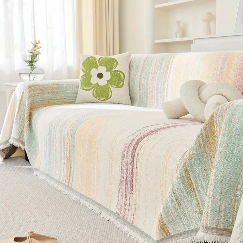 Serene Stripes Sofa Cover | Ka-mostore