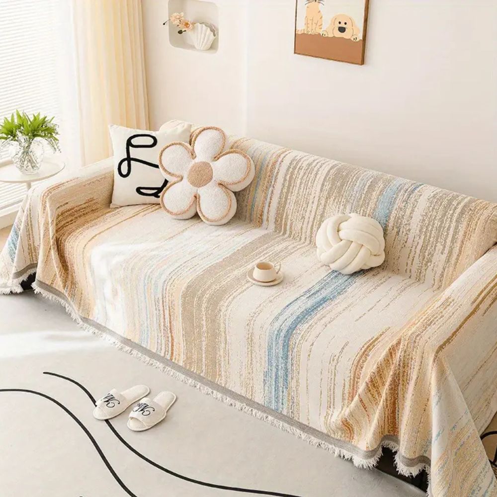 Serene Stripes Sofa Cover | Ka-mostore
