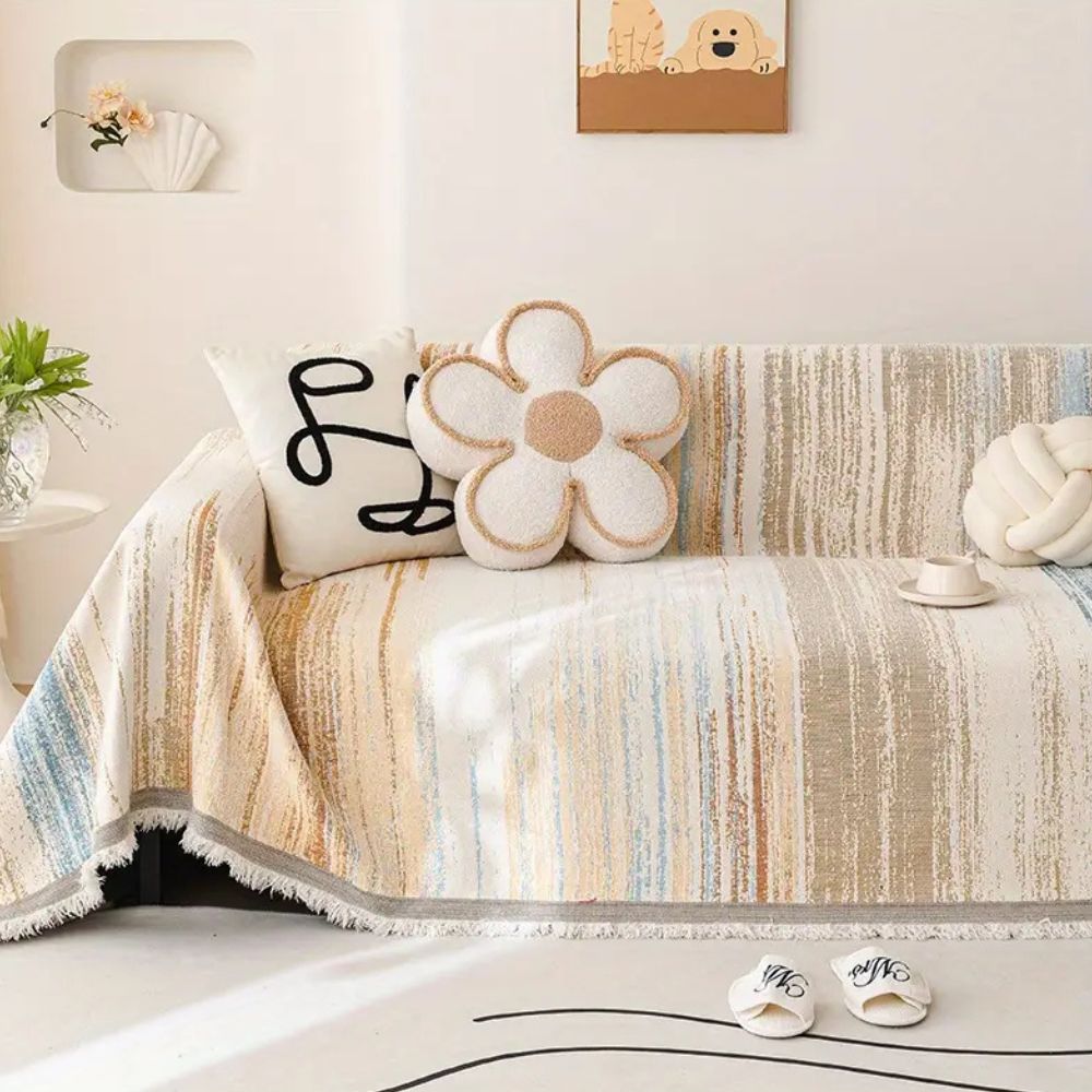 Serene Stripes Sofa Cover | Ka-mostore