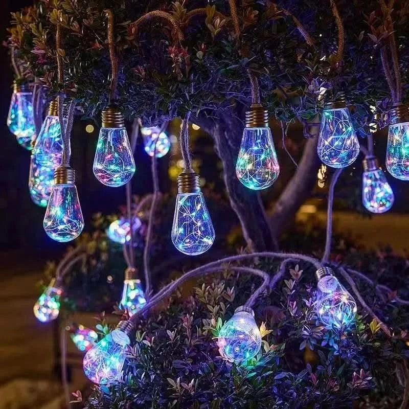 DUSKLACE Sfeerverlichting op zonne-energie — Vintage ledlampen, gezellige tuingloed
