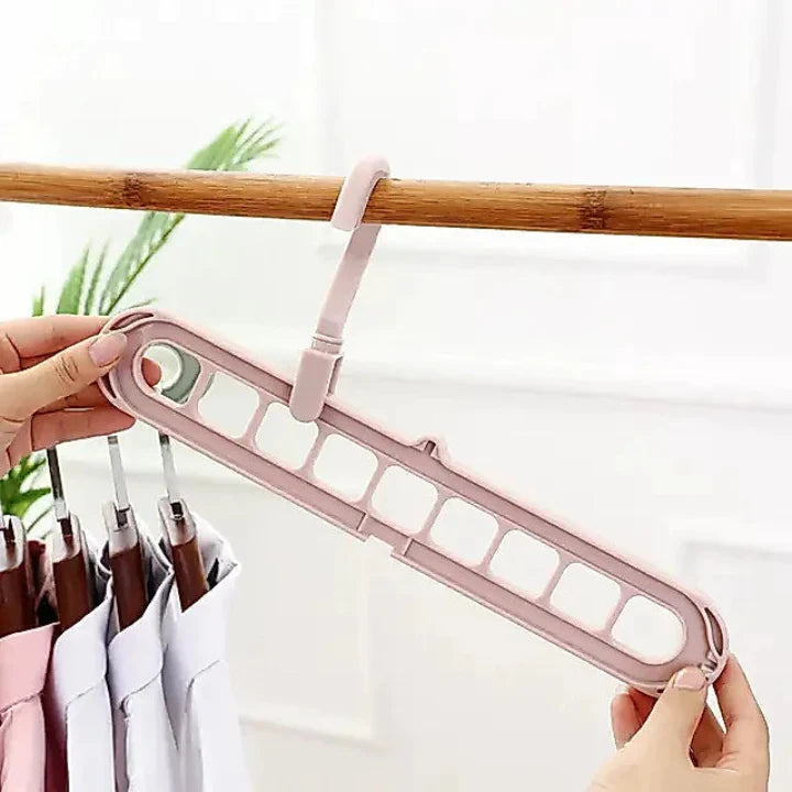 3-Pack Vertical Clothes Hanger Organizers — 9-Hanger Capacity, Horizontal or Vertical Hanging