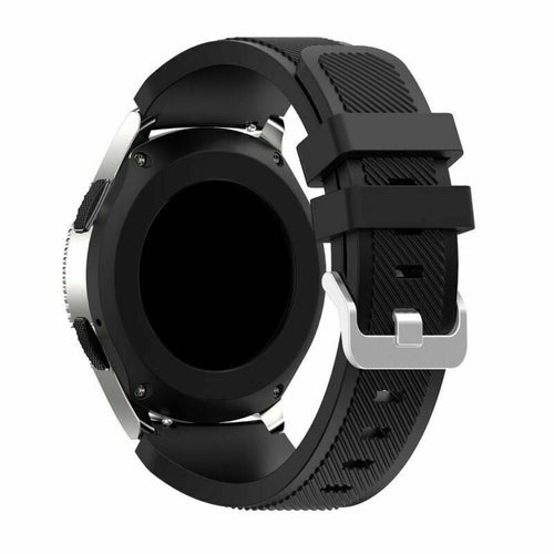 22mm silikonový řemínek k hodinkám — rychlé uvolnění, černý, univerzální