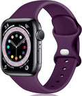 Klasický silikonový řemínek pro Apple Watch — tmavě fialové zapínání s dvojitou smyčkou