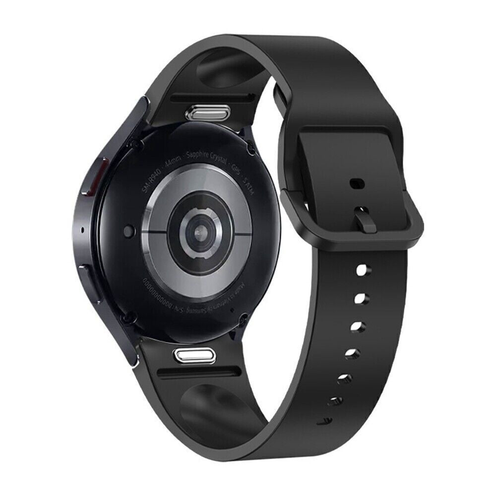 Ett tryck, svart silikonarmband för Samsung Galaxy Watch 7 40 mm