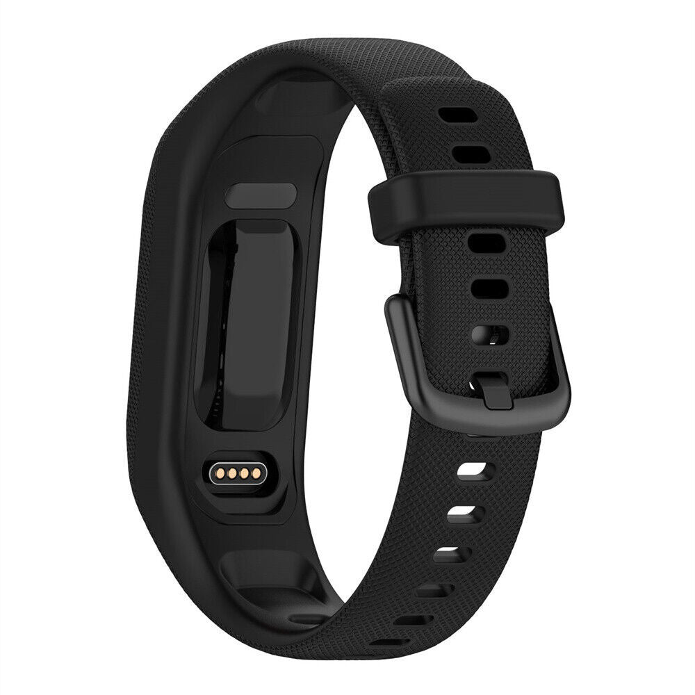 Garmin Vivosmart 5 Replacement Strap — Black Silicone Watch Wristband