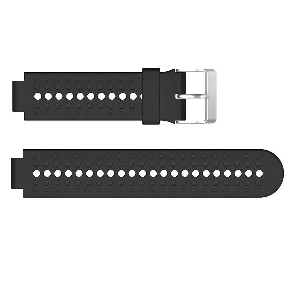Zwarte siliconen band — zachte afwerking voor Garmin Forerunner 235
