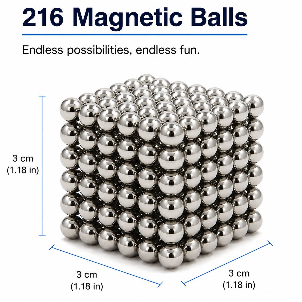 Magnetyczne zabawki konstrukcyjne MagiBuild — zestaw 2116 elementów, kule konstrukcyjne 5 mm