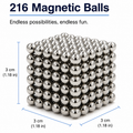 Magnetyczne zabawki konstrukcyjne MagiBuild — zestaw 2116 elementów, kule konstrukcyjne 5 mm