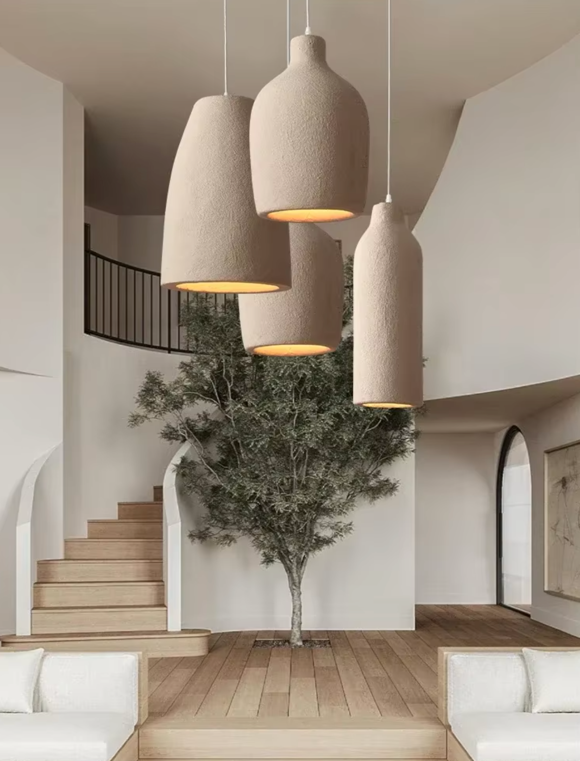 Wabi Sabi Inspired Pendant Lamp with Textured Finish | Ka-mostore